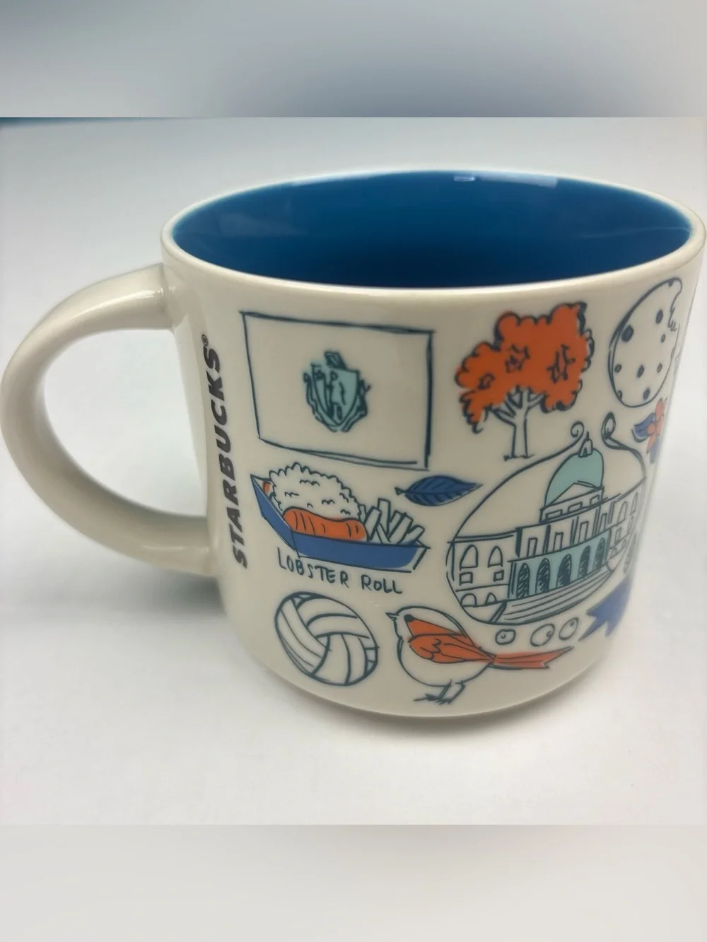 Starbucks Massachusetts Coffee Mug Cup Been There Series Across The Globe BWC 23